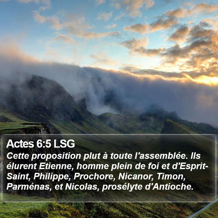 Actes 6:5 LSG Bible Study