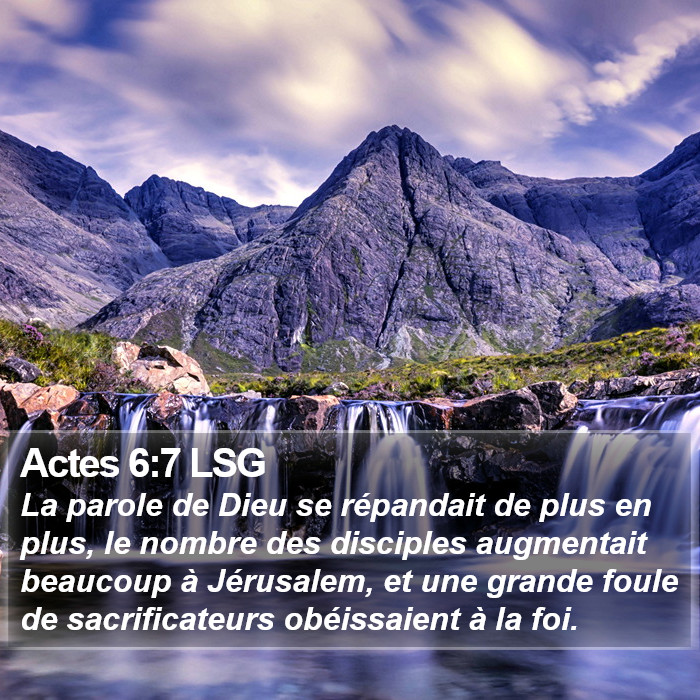 Actes 6:7 LSG Bible Study