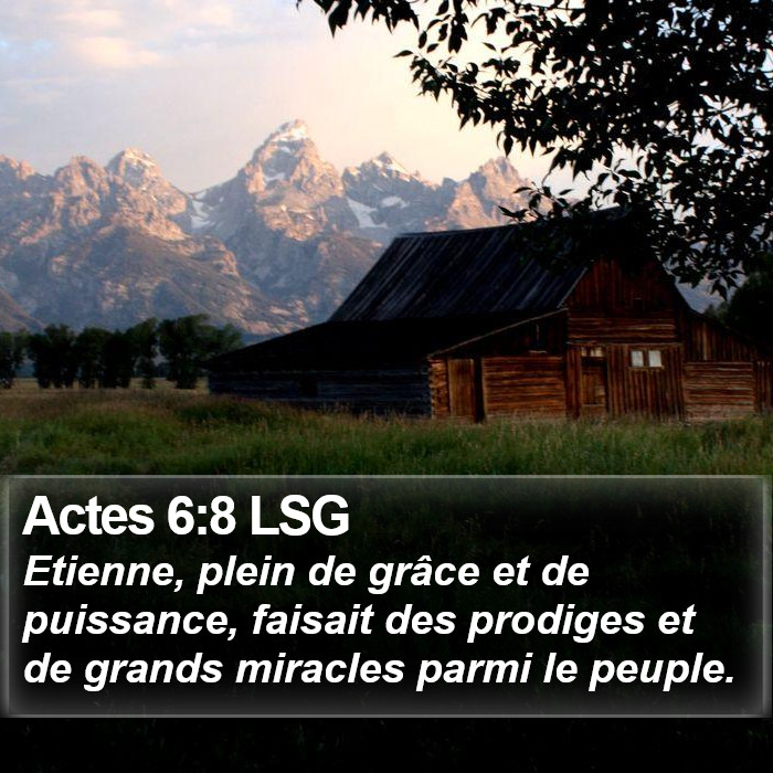 Actes 6:8 LSG Bible Study