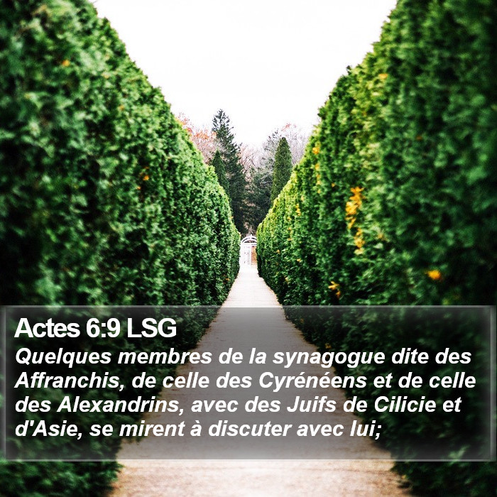 Actes 6:9 LSG Bible Study