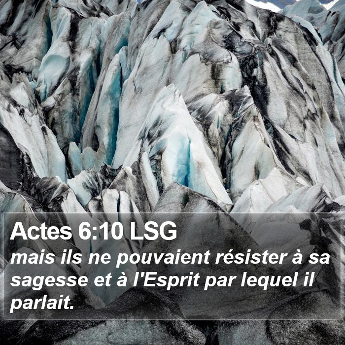 Actes 6:10 LSG Bible Study