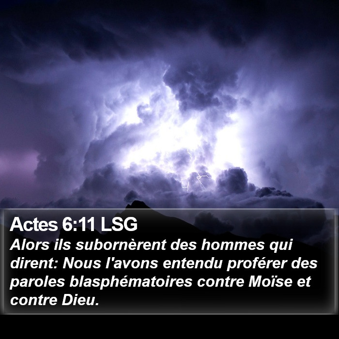 Actes 6:11 LSG Bible Study