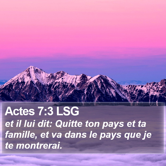 Actes 7:3 LSG Bible Study