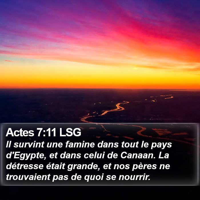 Actes 7:11 LSG Bible Study