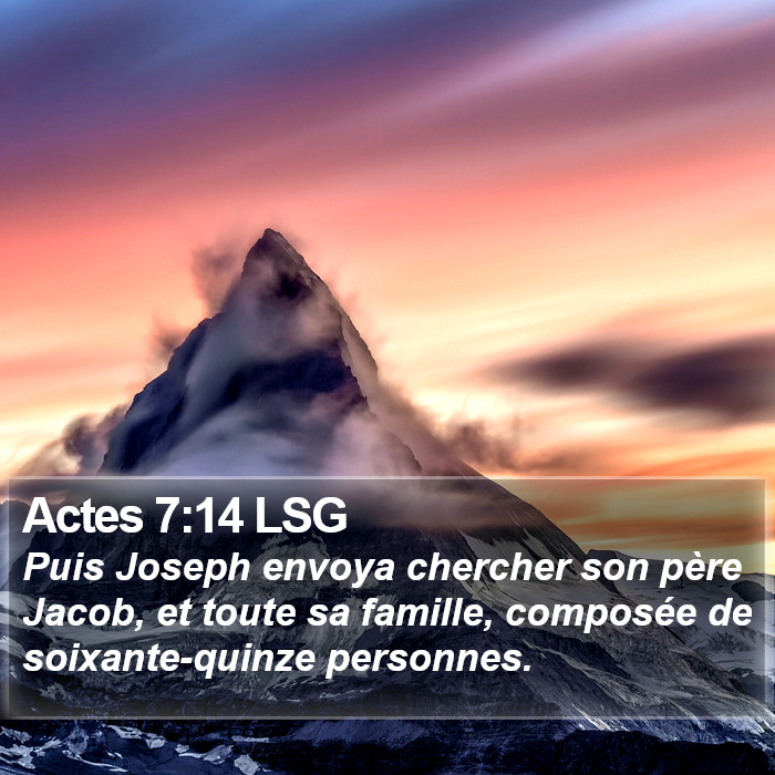 Actes 7:14 LSG Bible Study