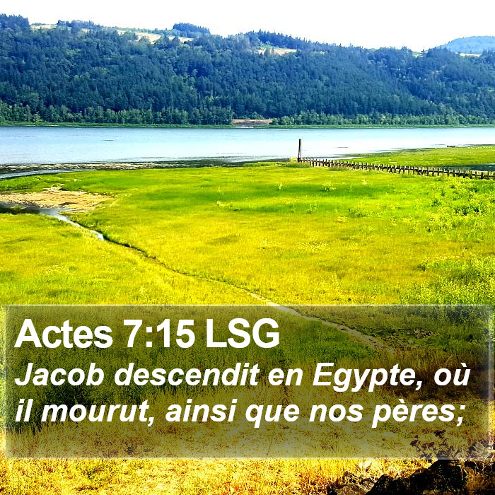 Actes 7:15 LSG Bible Study