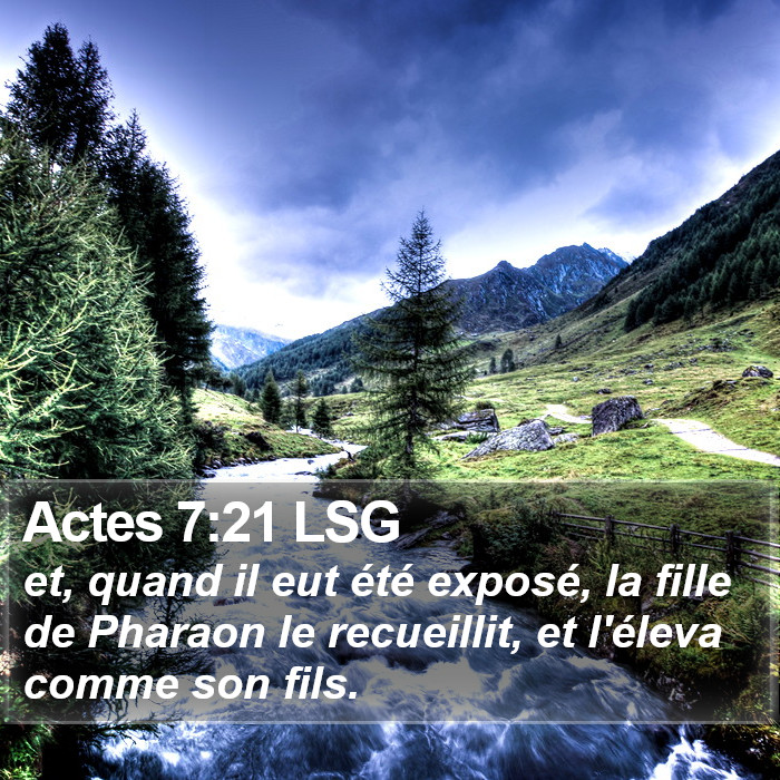 Actes 7:21 LSG Bible Study