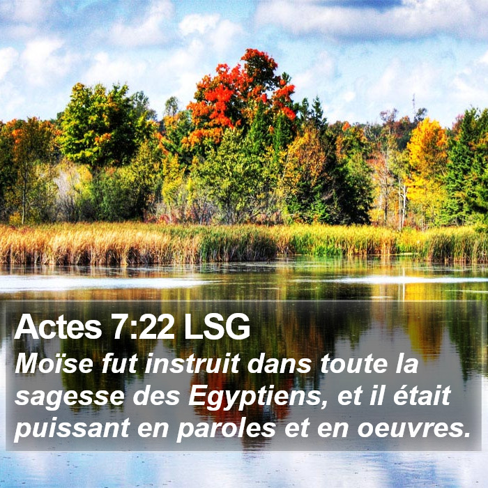 Actes 7:22 LSG Bible Study