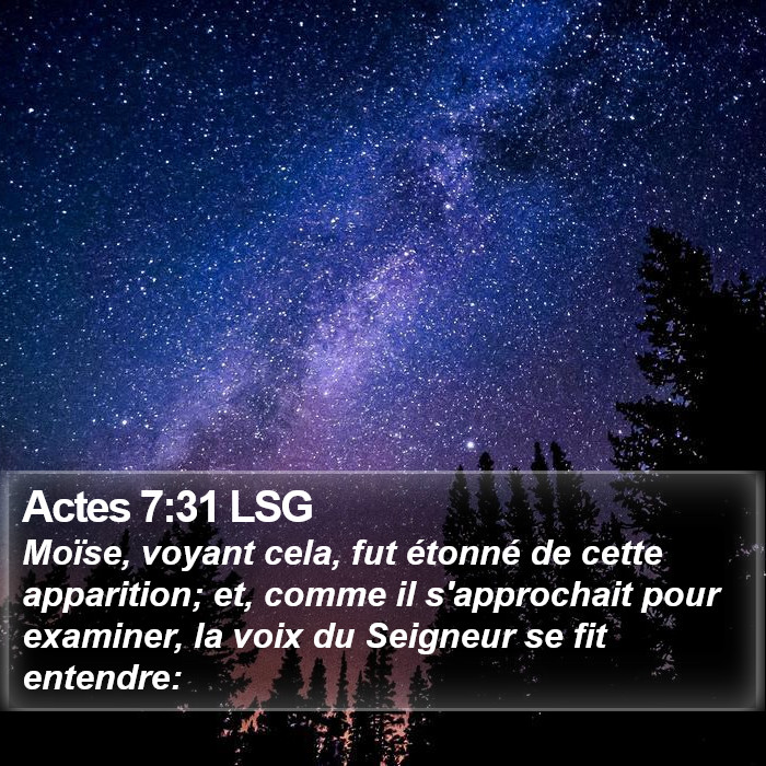 Actes 7:31 LSG Bible Study