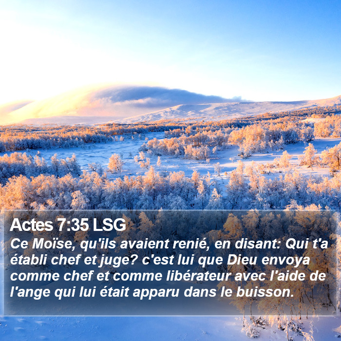 Actes 7:35 LSG Bible Study