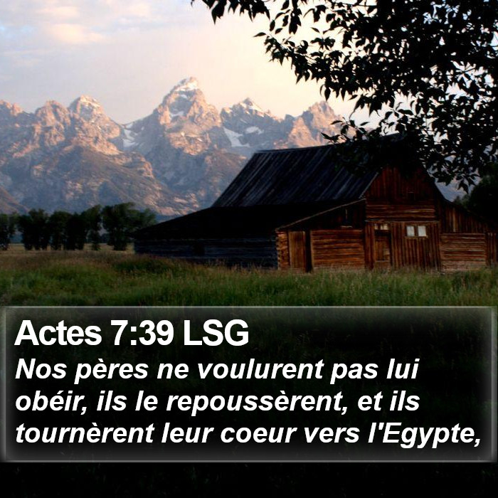 Actes 7:39 LSG Bible Study