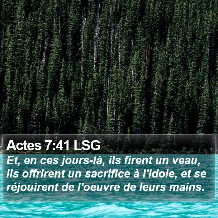 Actes 7:41 LSG Bible Study