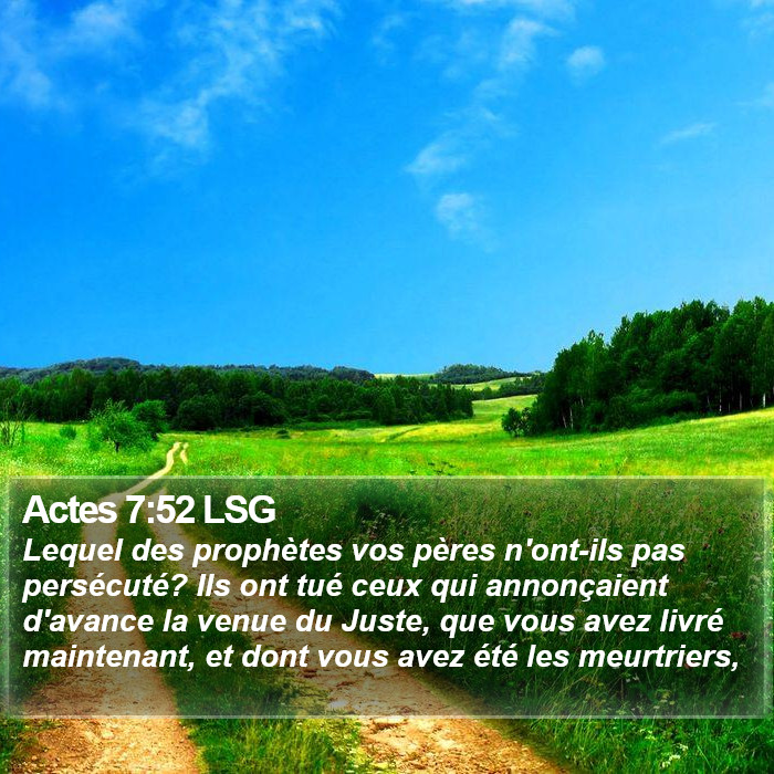 Actes 7:52 LSG Bible Study