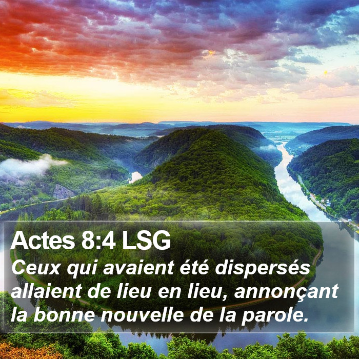 Actes 8:4 LSG Bible Study