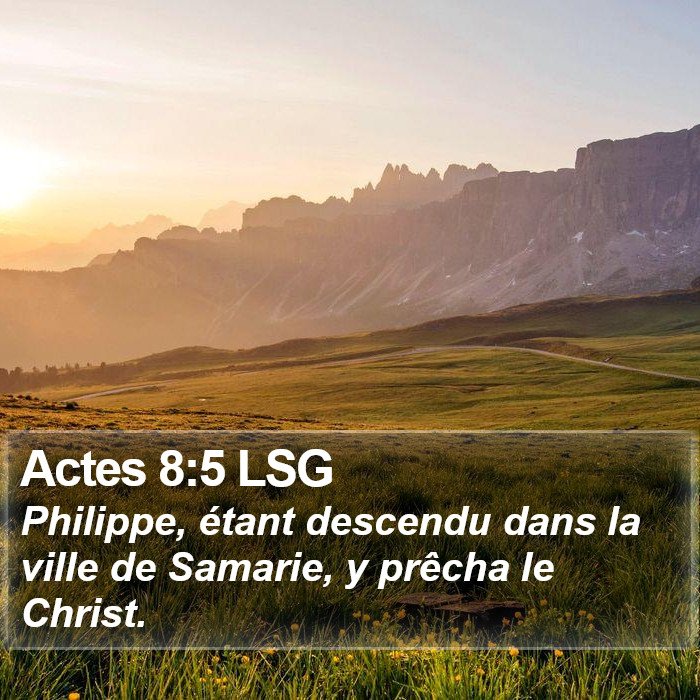 Actes 8:5 LSG Bible Study