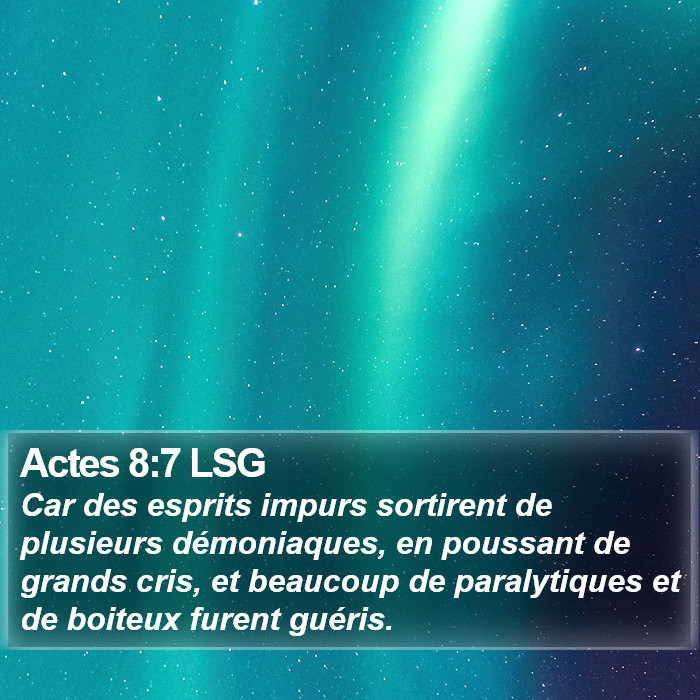 Actes 8:7 LSG Bible Study