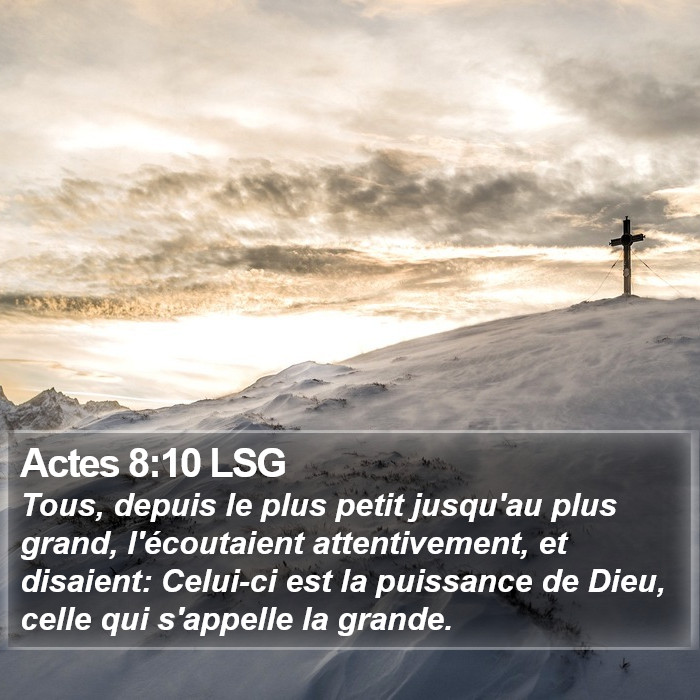 Actes 8:10 LSG Bible Study