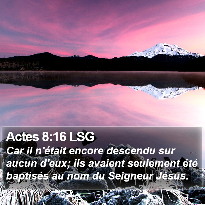 Actes 8:16 LSG Bible Study