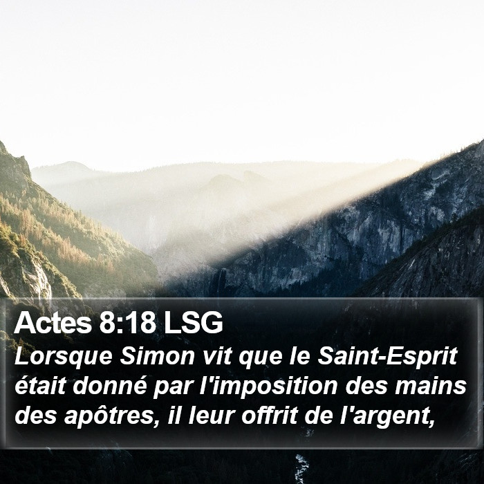 Actes 8:18 LSG Bible Study