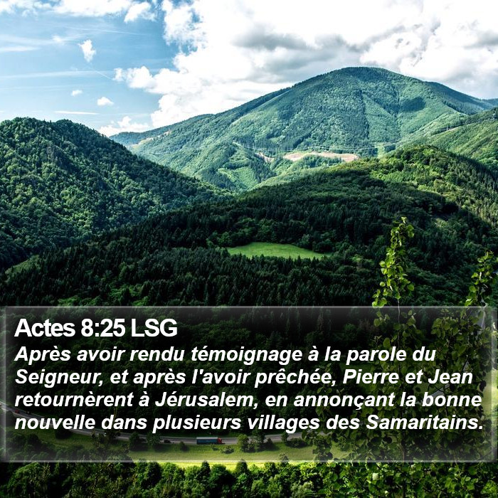 Actes 8:25 LSG Bible Study