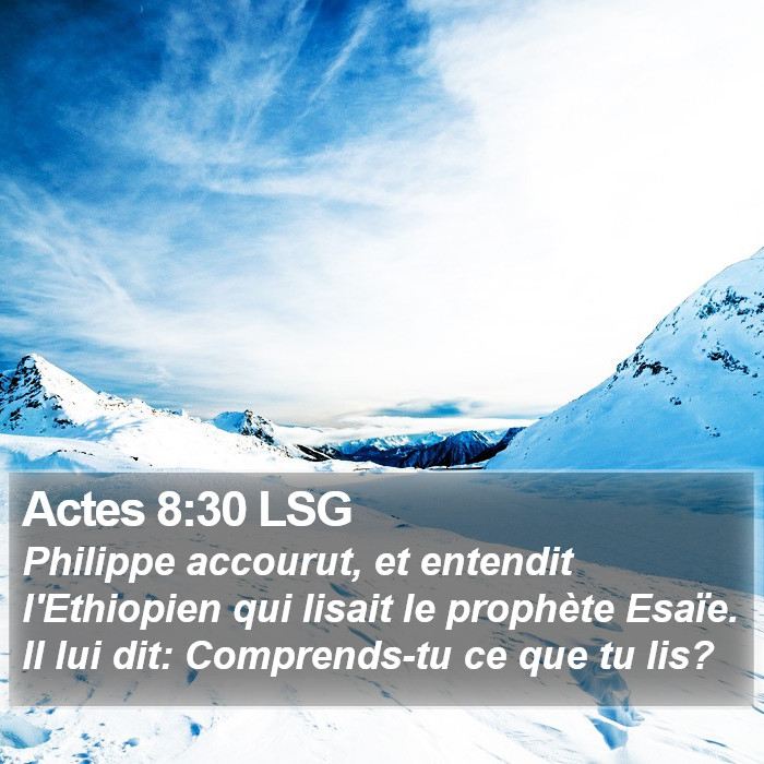 Actes 8:30 LSG Bible Study