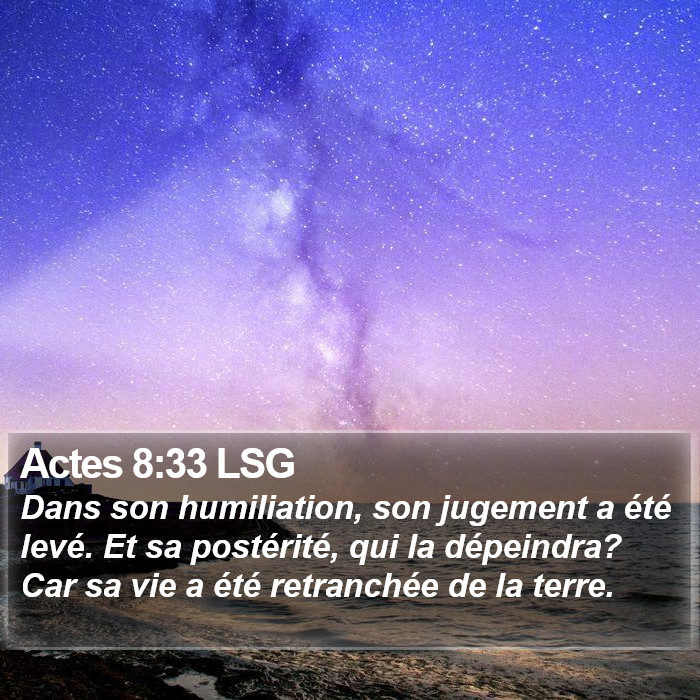 Actes 8:33 LSG Bible Study