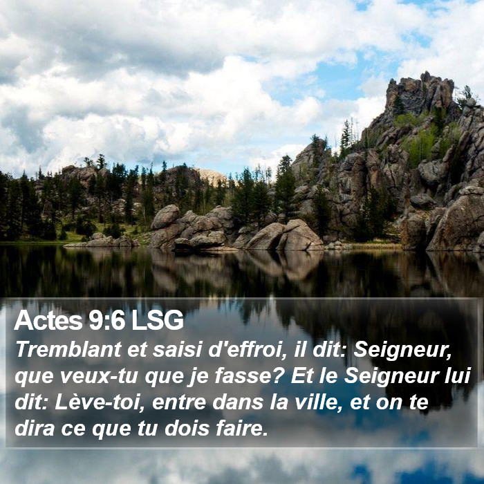 Actes 9:6 LSG Bible Study