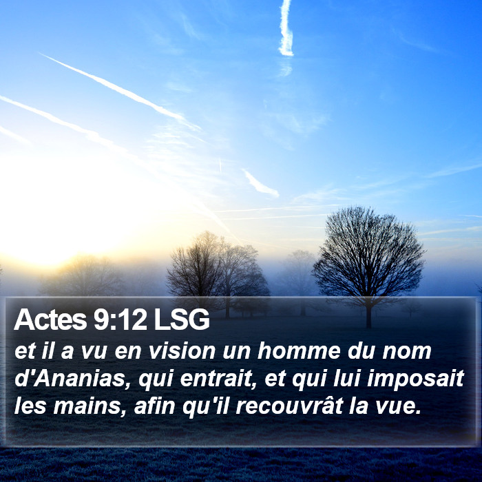 Actes 9:12 LSG Bible Study