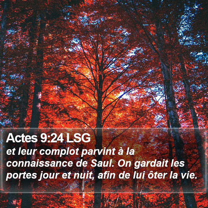 Actes 9:24 LSG Bible Study