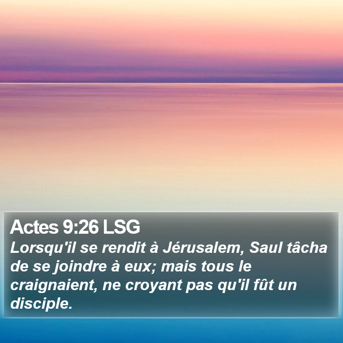 Actes 9:26 LSG Bible Study