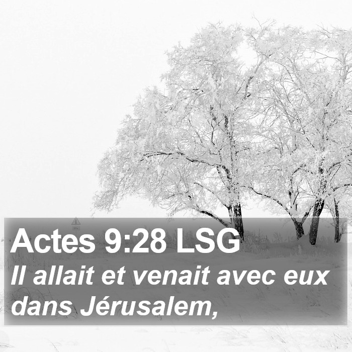 Actes 9:28 LSG Bible Study