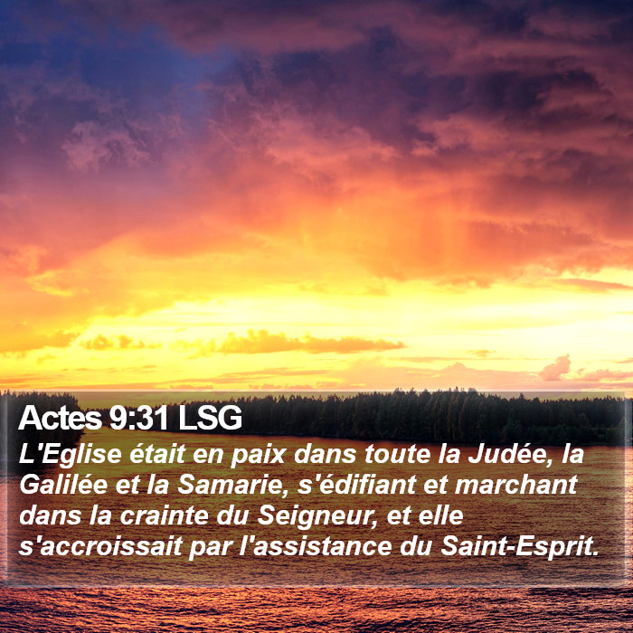 Actes 9:31 LSG Bible Study