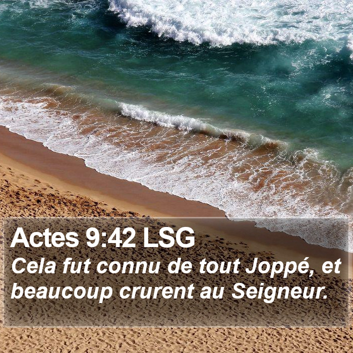 Actes 9:42 LSG Bible Study