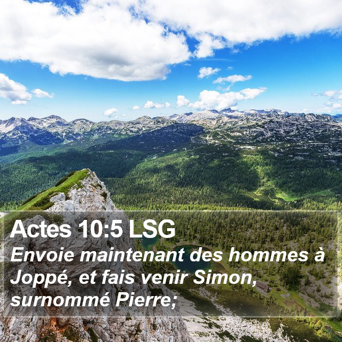 Actes 10:5 LSG Bible Study