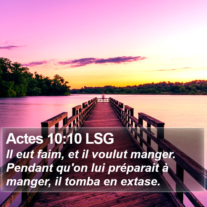 Actes 10:10 LSG Bible Study