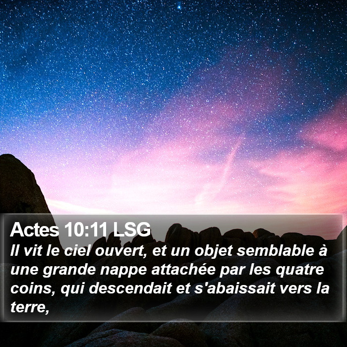 Actes 10:11 LSG Bible Study
