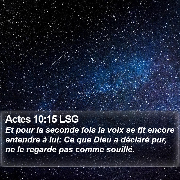 Actes 10:15 LSG Bible Study