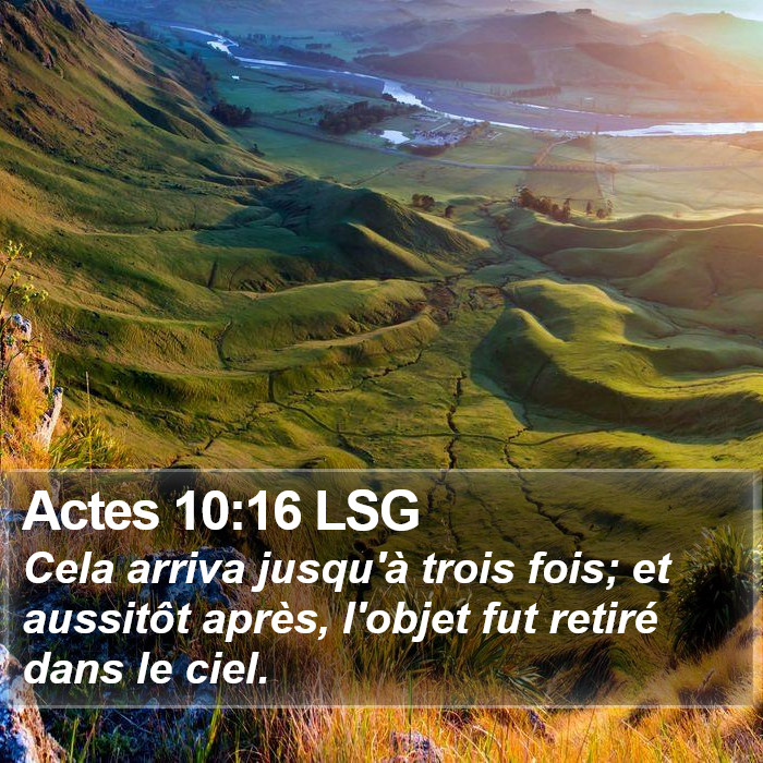Actes 10:16 LSG Bible Study