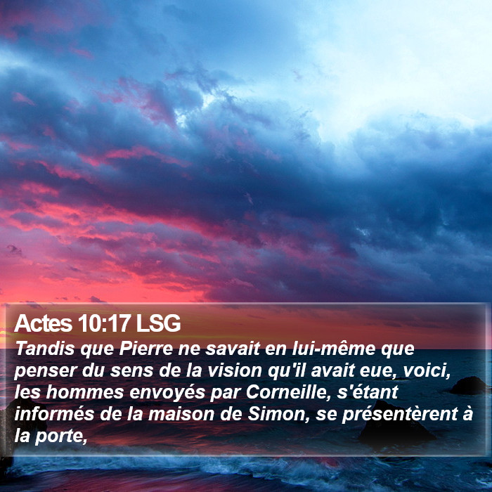 Actes 10:17 LSG Bible Study