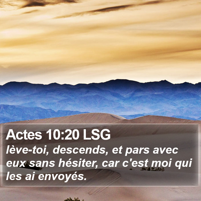 Actes 10:20 LSG Bible Study