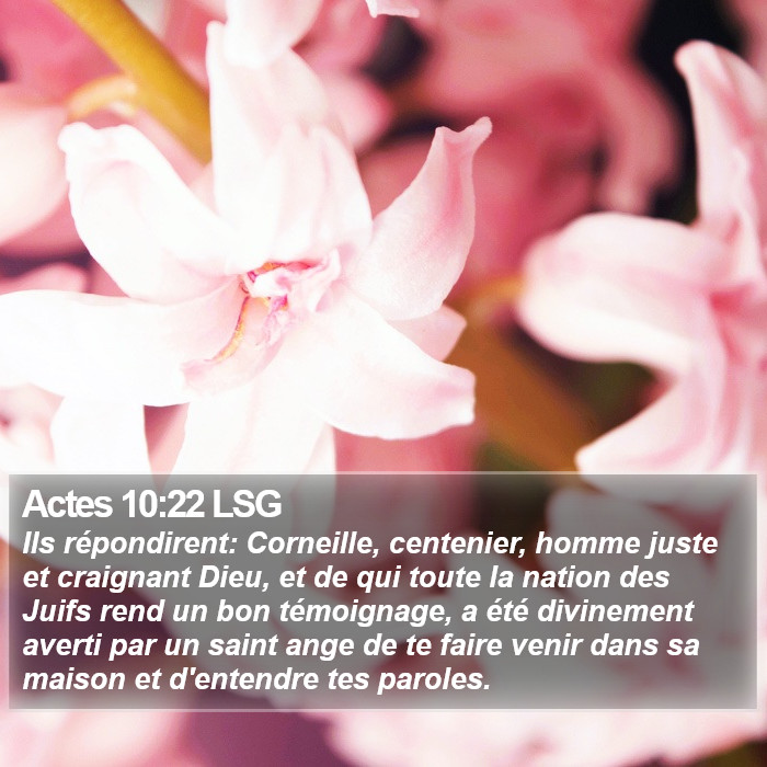 Actes 10:22 LSG Bible Study