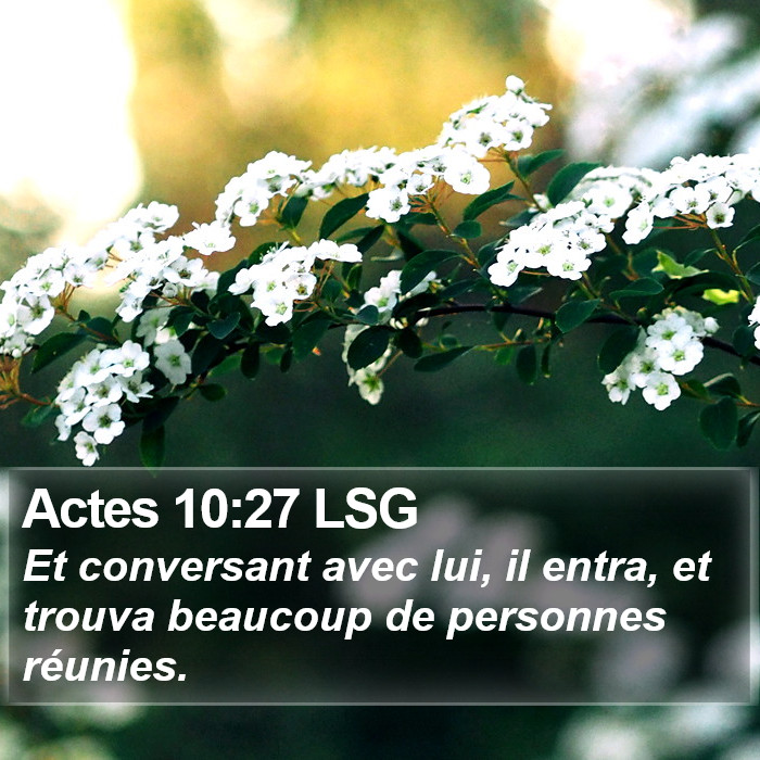 Actes 10:27 LSG Bible Study