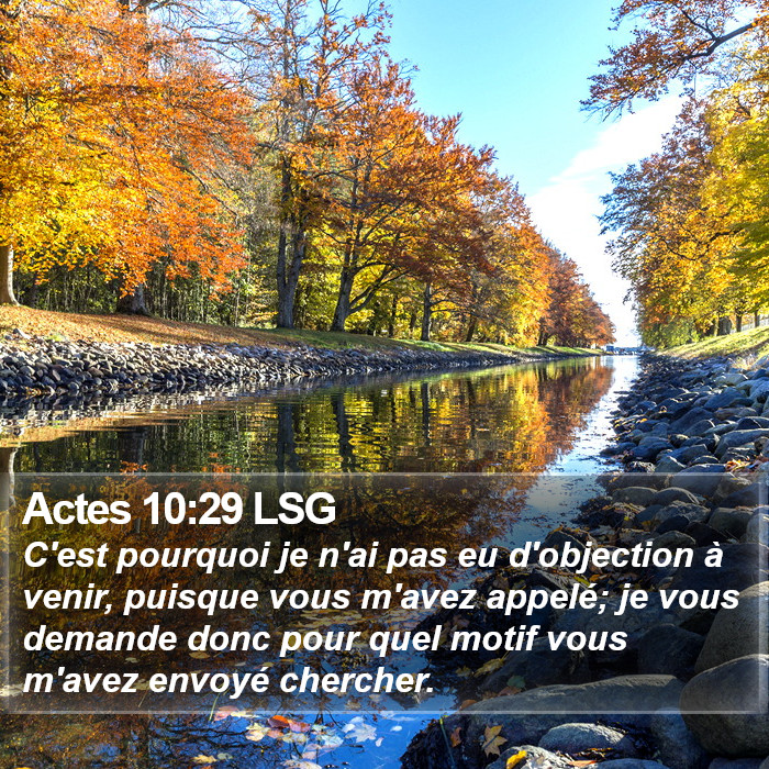 Actes 10:29 LSG Bible Study