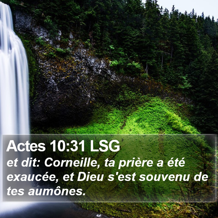 Actes 10:31 LSG Bible Study