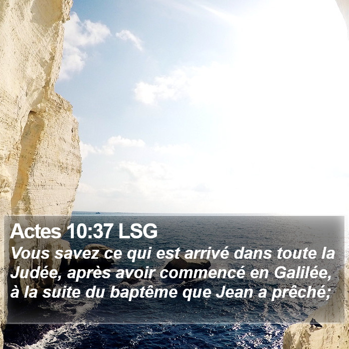 Actes 10:37 LSG Bible Study