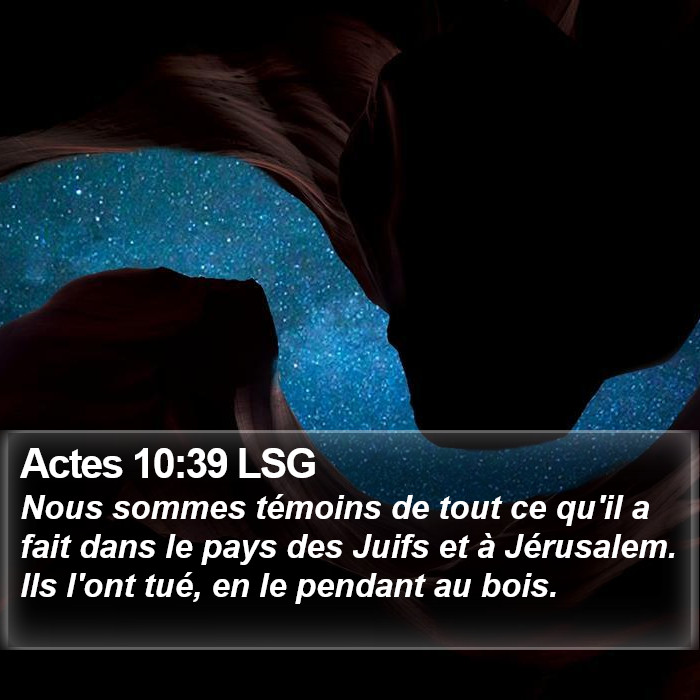 Actes 10:39 LSG Bible Study