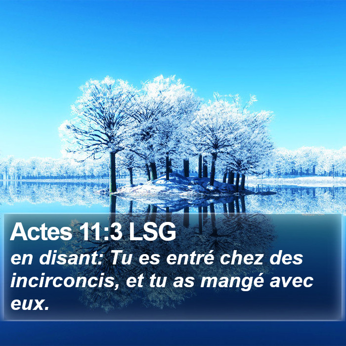 Actes 11:3 LSG Bible Study