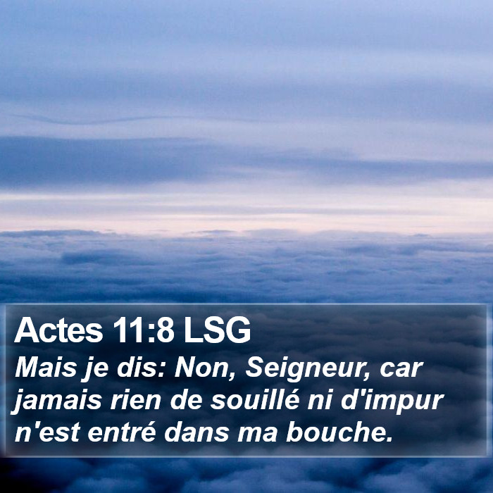 Actes 11:8 LSG Bible Study