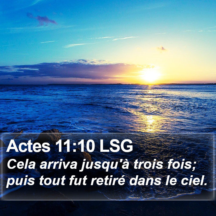 Actes 11:10 LSG Bible Study