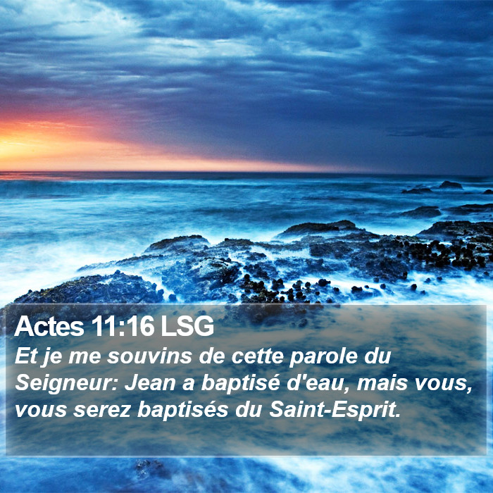 Actes 11:16 LSG Bible Study